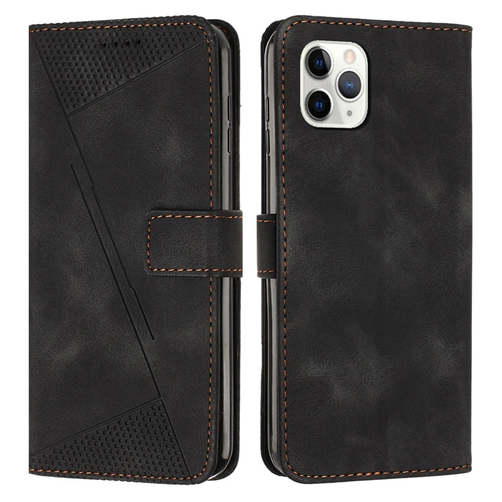Apple iPhone 11 Pro Max Dream Triangle Leather Wallet Phone Case with Lanyard, Card Slot, Cash Compartment, Foldable Kickstand, Shockproof PU TPU Protective Cover