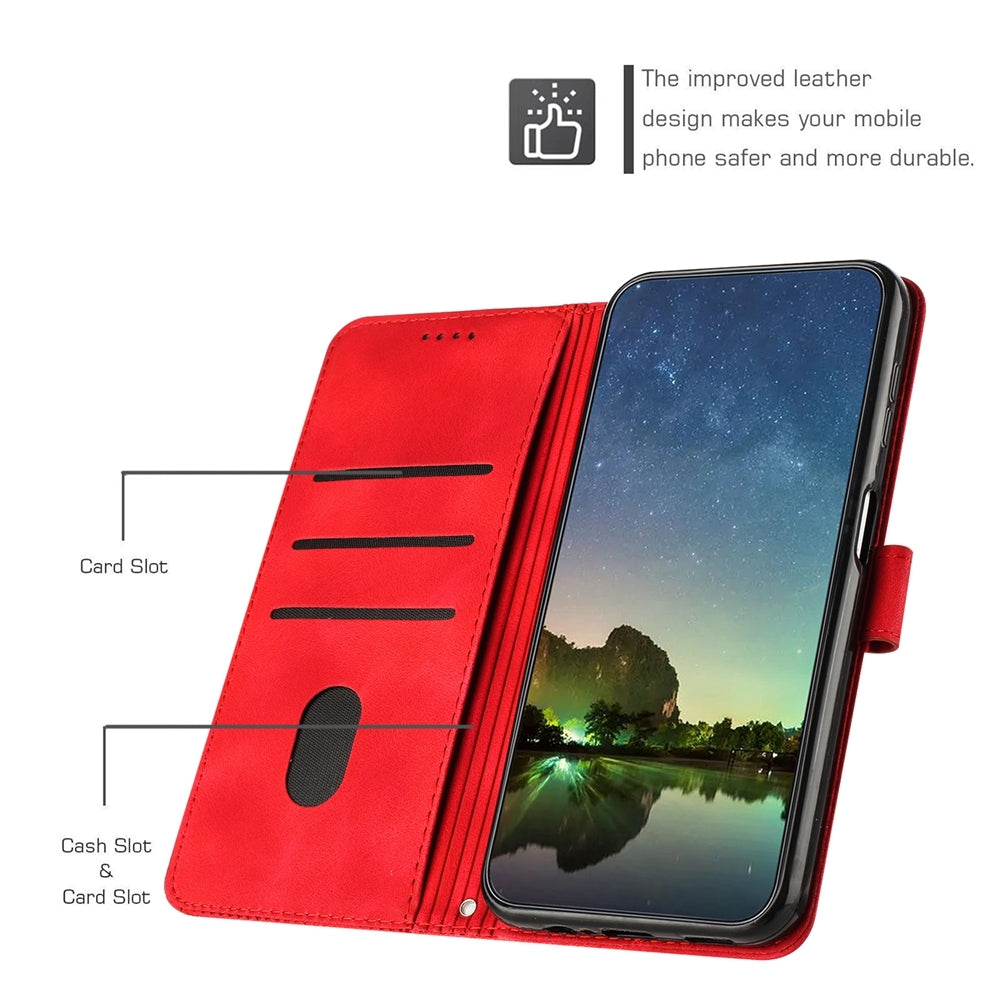 Apple iPhone 12 Pro Dream Triangle Leather Wallet Phone Case with Lanyard, Card Slot, Cash Compartment, Foldable Kickstand, Shockproof PU TPU Protective Cover