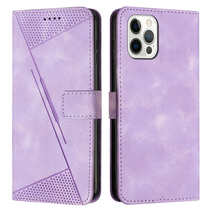 Apple iPhone 12 Pro Dream Triangle Leather Wallet Phone Case with Lanyard, Card Slot, Cash Compartment, Foldable Kickstand, Shockproof PU TPU Protective Cover