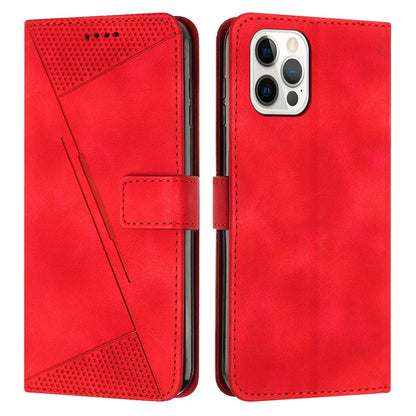 Apple iPhone 12 Pro Max Dream Triangle Leather Wallet Phone Case with Lanyard, Card Slot, Cash Compartment, Foldable Kickstand, Shockproof PU TPU Protective Cover
