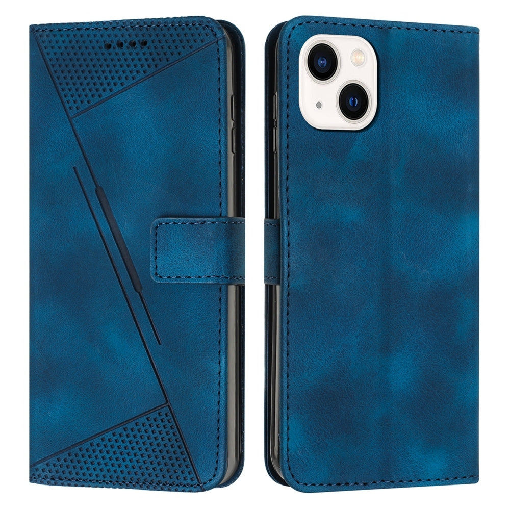 Apple iPhone 13 Dream Triangle Leather Wallet Phone Case with Lanyard, Card Slot, Cash Compartment, Foldable Kickstand, Shockproof PU TPU Protective Cover