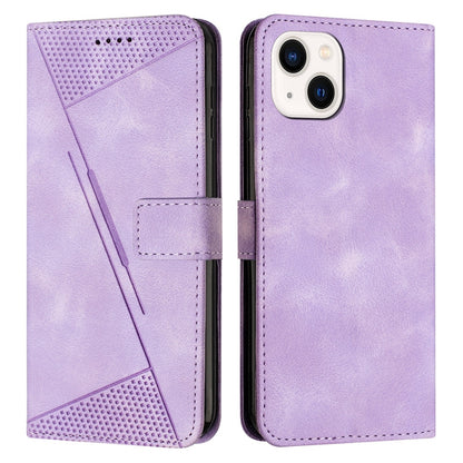 Apple iPhone 13 mini Dream Triangle Leather Wallet Phone Case with Lanyard, Card Slot, Cash Compartment, Foldable Kickstand, Shockproof PU TPU Protective Cover