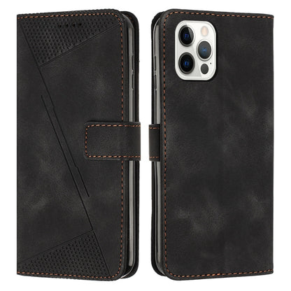 Apple iPhone 13 Pro Dream Triangle Leather Wallet Phone Case with Lanyard, Card Slot, Cash Compartment, Foldable Kickstand, Shockproof PU TPU Protective Cover