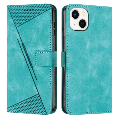 Apple iPhone 14 Plus Dream Triangle Leather Wallet Phone Case with Lanyard, Card Slot, Cash Compartment, Foldable Kickstand, Shockproof PU TPU Protective Cover