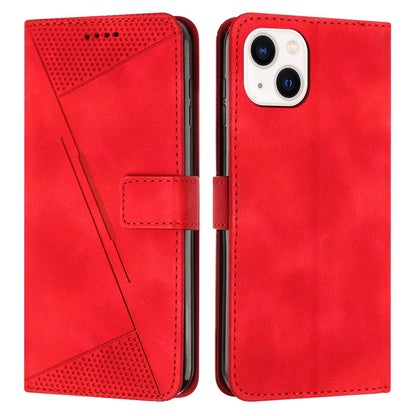 Apple iPhone 15 Dream Triangle Leather Wallet Phone Case with Lanyard, Card Slot, Cash Compartment, Foldable Kickstand, Shockproof PU TPU Protective Cover