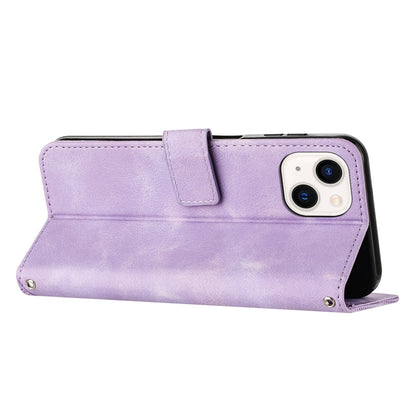 Apple iPhone 15 Plus Dream Triangle Leather Wallet Phone Case with Lanyard, Card Slot, Cash Compartment, Foldable Kickstand, Shockproof PU TPU Protective Cover