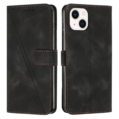 Apple iPhone 15 Plus Dream Triangle Leather Wallet Phone Case with Lanyard, Card Slot, Cash Compartment, Foldable Kickstand, Shockproof PU TPU Protective Cover