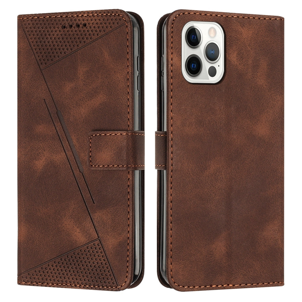 Apple iPhone 15 Pro Max Dream Triangle Leather Wallet Phone Case with Lanyard, Card Slot, Cash Compartment, Foldable Kickstand, Shockproof PU TPU Protective Cover