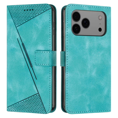 Apple iPhone 17 Pro Max Dream Triangle Leather Wallet Phone Case with Lanyard, Card Slot, Cash Compartment, Foldable Kickstand, Shockproof PU TPU Protective Cover