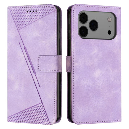 Apple iPhone 17 Pro Max Dream Triangle Leather Wallet Phone Case with Lanyard, Card Slot, Cash Compartment, Foldable Kickstand, Shockproof PU TPU Protective Cover