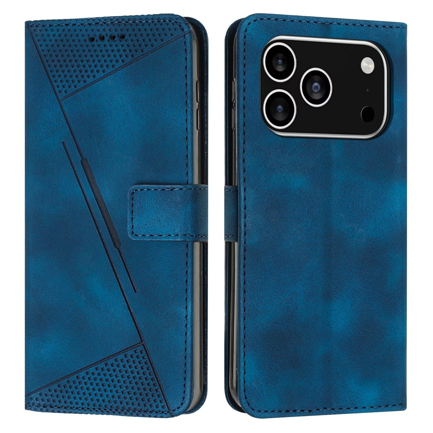 Apple iPhone 17 Pro Dream Triangle Leather Wallet Phone Case with Lanyard, Card Slot, Cash Compartment, Foldable Kickstand, Shockproof PU TPU Protective Cover