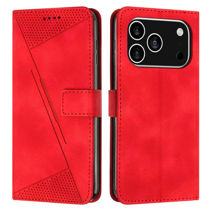 Apple iPhone 17 Pro Dream Triangle Leather Wallet Phone Case with Lanyard, Card Slot, Cash Compartment, Foldable Kickstand, Shockproof PU TPU Protective Cover