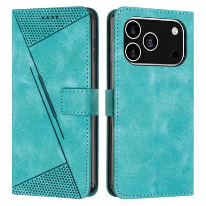 Apple iPhone 17 Pro Dream Triangle Leather Wallet Phone Case with Lanyard, Card Slot, Cash Compartment, Foldable Kickstand, Shockproof PU TPU Protective Cover