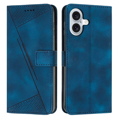 Apple iPhone 17 Dream Triangle Leather Wallet Phone Case with Lanyard, Card Slot, Cash Compartment, Foldable Kickstand, Shockproof PU TPU Protective Cover