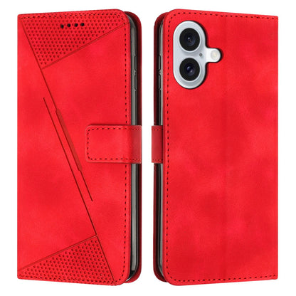 Apple iPhone 17 Dream Triangle Leather Wallet Phone Case with Lanyard, Card Slot, Cash Compartment, Foldable Kickstand, Shockproof PU TPU Protective Cover