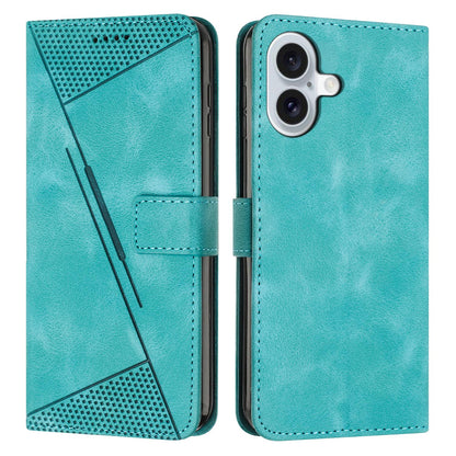 Apple iPhone 17 Dream Triangle Leather Wallet Phone Case with Lanyard, Card Slot, Cash Compartment, Foldable Kickstand, Shockproof PU TPU Protective Cover