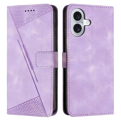 Apple iPhone 17 Dream Triangle Leather Wallet Phone Case with Lanyard, Card Slot, Cash Compartment, Foldable Kickstand, Shockproof PU TPU Protective Cover