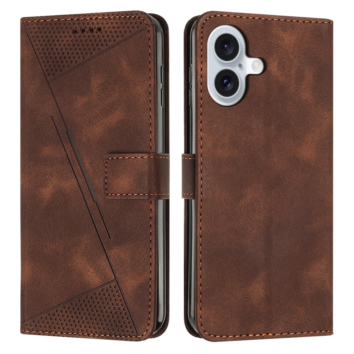 Apple iPhone 17 Dream Triangle Leather Wallet Phone Case with Lanyard, Card Slot, Cash Compartment, Foldable Kickstand, Shockproof PU TPU Protective Cover