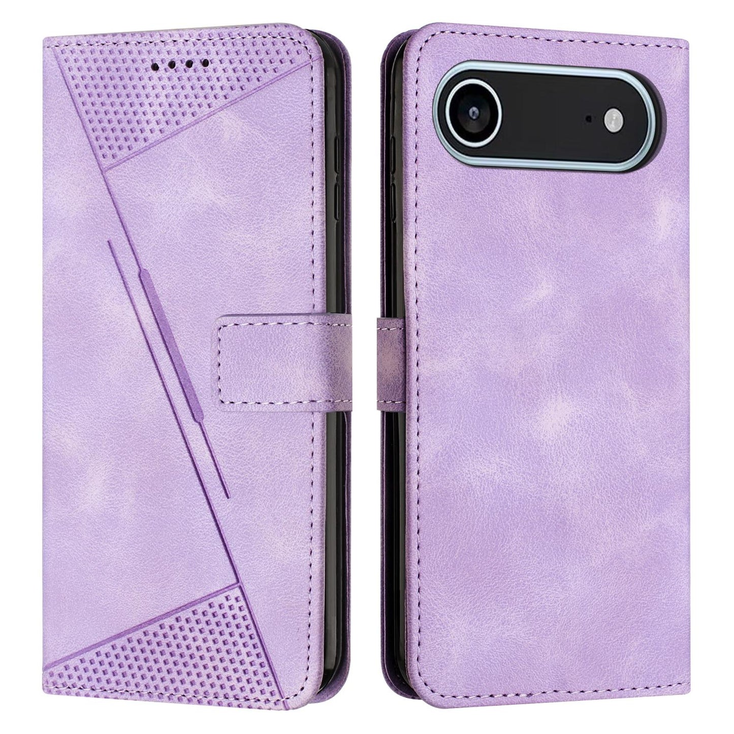 Apple iPhone Air Dream Triangle Leather Wallet Phone Case with Lanyard, Card Slot, Cash Compartment, Foldable Kickstand, Shockproof PU TPU Protective Cover