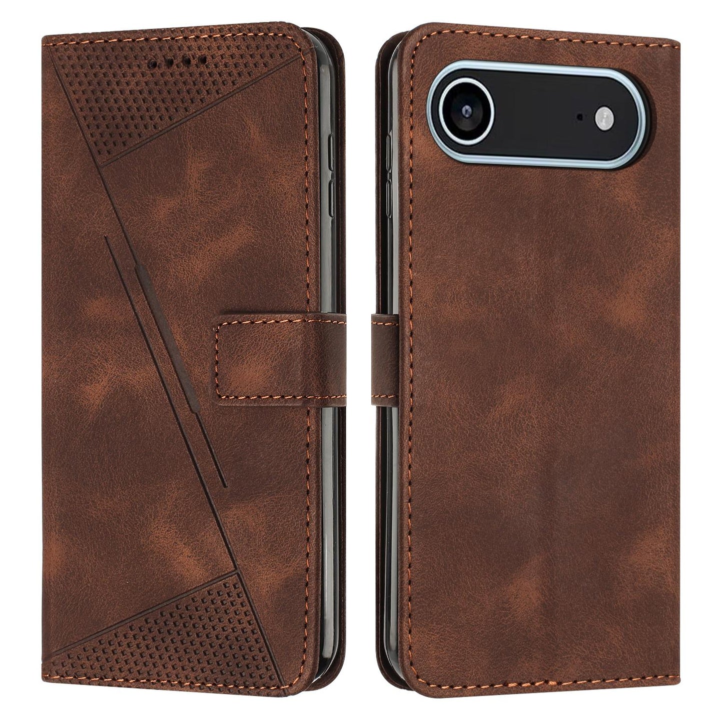 Apple iPhone Air Dream Triangle Leather Wallet Phone Case with Lanyard, Card Slot, Cash Compartment, Foldable Kickstand, Shockproof PU TPU Protective Cover