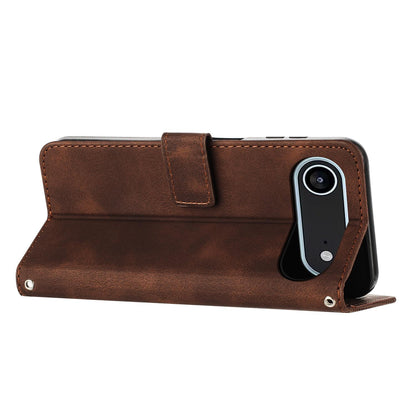Apple iPhone Air Dream Triangle Leather Wallet Phone Case with Lanyard, Card Slot, Cash Compartment, Foldable Kickstand, Shockproof PU TPU Protective Cover