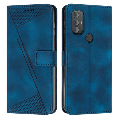 Motorola Moto G Power 2022 Dream Triangle Leather Wallet Phone Case with Lanyard, Card Slot, Cash Compartment, Foldable Kickstand, Shockproof PU TPU Protective Cover