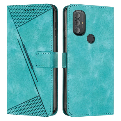 Motorola Moto G Power 2022 Dream Triangle Leather Wallet Phone Case with Lanyard, Card Slot, Cash Compartment, Foldable Kickstand, Shockproof PU TPU Protective Cover