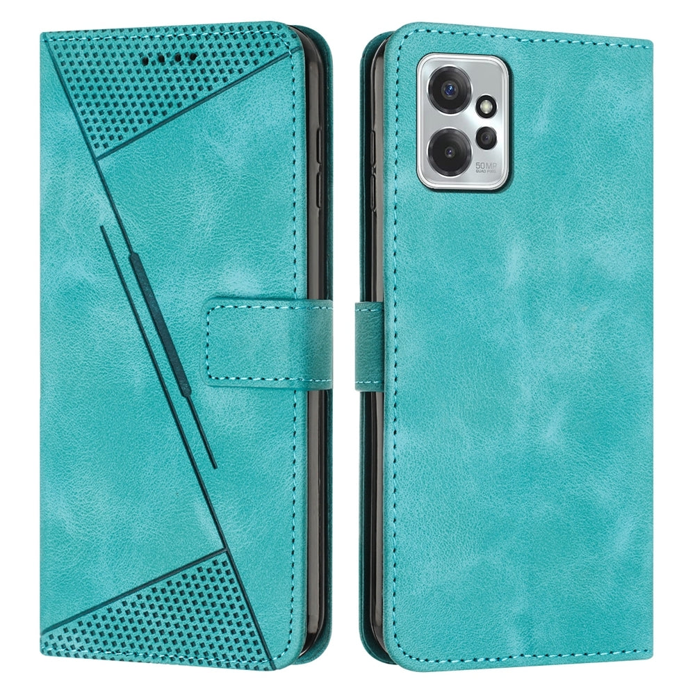 Motorola Moto G Power 2023 Dream Triangle Leather Wallet Phone Case with Lanyard, Card Slot, Cash Compartment, Foldable Kickstand, Shockproof PU TPU Protective Cover
