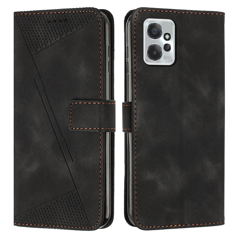 Motorola Moto G Power 2023 Dream Triangle Leather Wallet Phone Case with Lanyard, Card Slot, Cash Compartment, Foldable Kickstand, Shockproof PU TPU Protective Cover