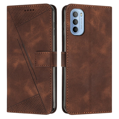 Motorola Moto G Stylus 5G 2022 Dream Triangle Leather Wallet Phone Case with Lanyard, Card Slot, Cash Compartment, Foldable Kickstand, Shockproof PU TPU Protective Cover