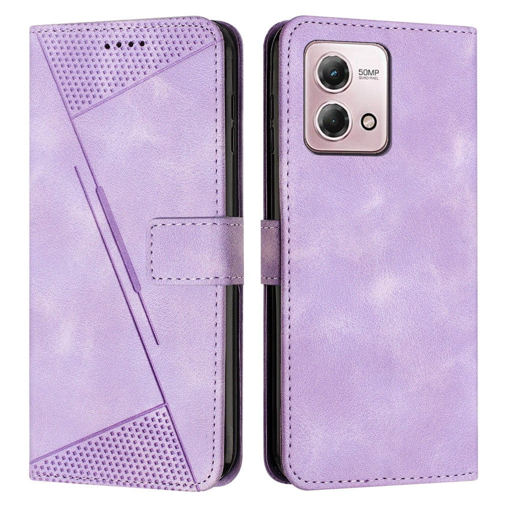 Motorola Moto G Stylus 5G 2023 Dream Triangle Leather Wallet Phone Case with Lanyard, Card Slot, Cash Compartment, Foldable Kickstand, Shockproof PU TPU Protective Cover