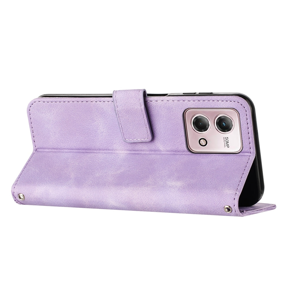 Motorola Moto G Stylus 5G 2023 Dream Triangle Leather Wallet Phone Case with Lanyard, Card Slot, Cash Compartment, Foldable Kickstand, Shockproof PU TPU Protective Cover