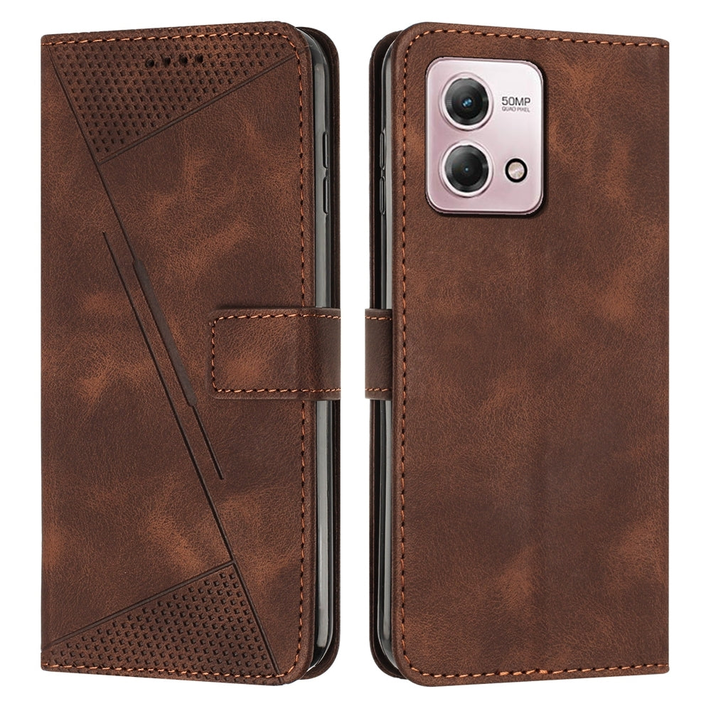Motorola Moto G Stylus 5G 2023 Dream Triangle Leather Wallet Phone Case with Lanyard, Card Slot, Cash Compartment, Foldable Kickstand, Shockproof PU TPU Protective Cover