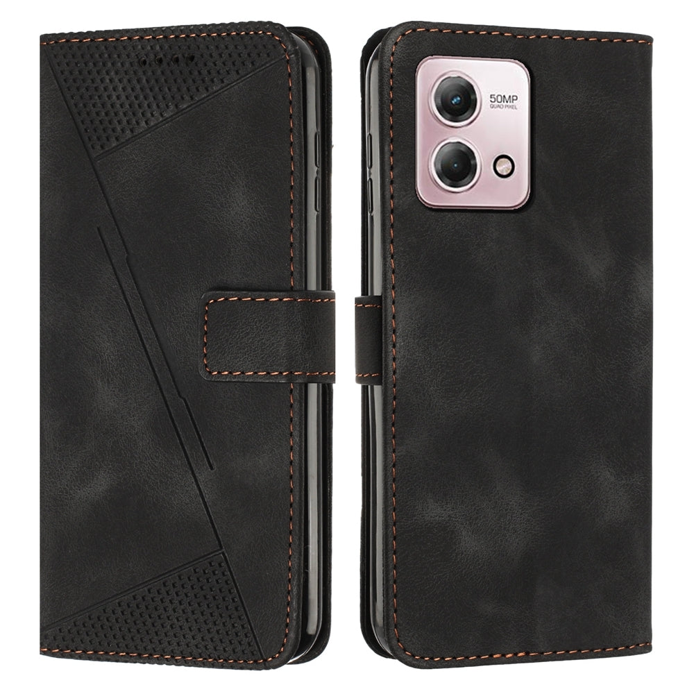 Motorola Moto G Stylus 5G 2023 Dream Triangle Leather Wallet Phone Case with Lanyard, Card Slot, Cash Compartment, Foldable Kickstand, Shockproof PU TPU Protective Cover