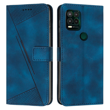 Motorola Moto G Stylus 5G 2021 Dream Triangle Leather Wallet Phone Case with Lanyard, Card Slot, Cash Compartment, Foldable Kickstand, Shockproof PU TPU Protective Cover