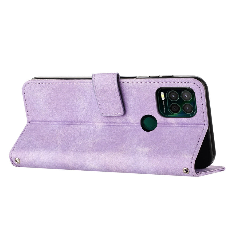 Motorola Moto G Stylus 5G 2021 Dream Triangle Leather Wallet Phone Case with Lanyard, Card Slot, Cash Compartment, Foldable Kickstand, Shockproof PU TPU Protective Cover