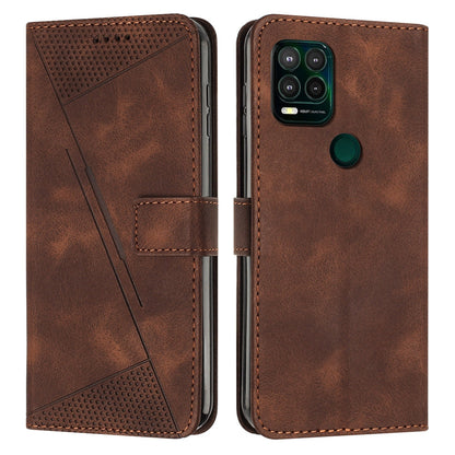 Motorola Moto G Stylus 5G 2021 Dream Triangle Leather Wallet Phone Case with Lanyard, Card Slot, Cash Compartment, Foldable Kickstand, Shockproof PU TPU Protective Cover