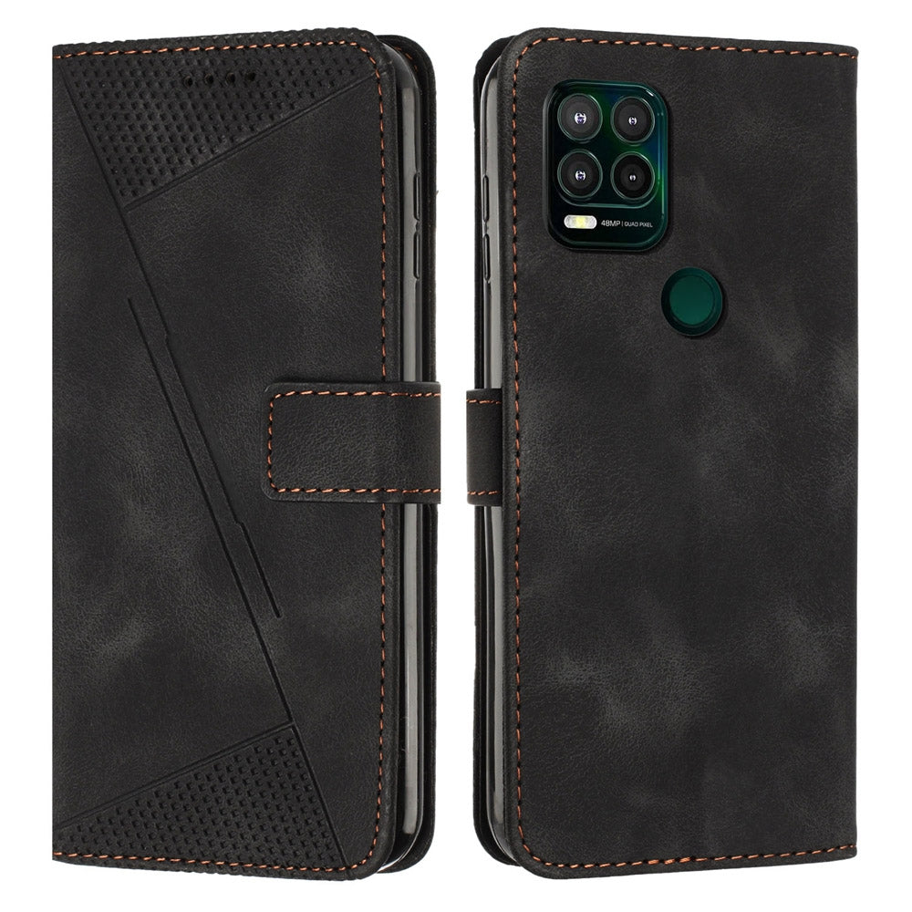 Motorola Moto G Stylus 5G 2021 Dream Triangle Leather Wallet Phone Case with Lanyard, Card Slot, Cash Compartment, Foldable Kickstand, Shockproof PU TPU Protective Cover