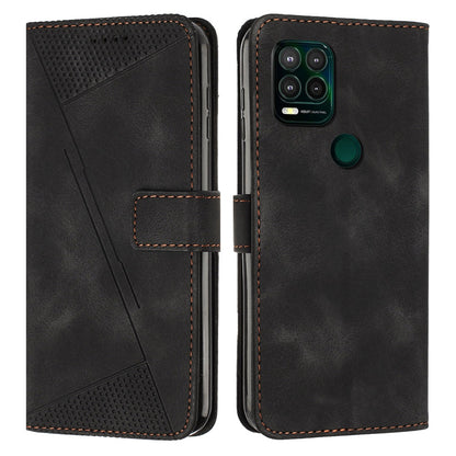 Motorola Moto G Stylus 5G 2021 Dream Triangle Leather Wallet Phone Case with Lanyard, Card Slot, Cash Compartment, Foldable Kickstand, Shockproof PU TPU Protective Cover