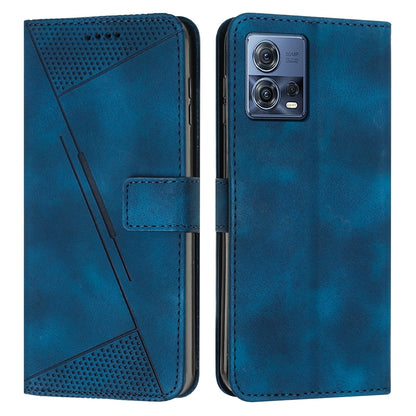 Motorola Moto S30 Pro Dream Triangle Leather Wallet Phone Case with Lanyard, Card Slot, Cash Compartment, Foldable Kickstand, Shockproof PU TPU Protective Cover