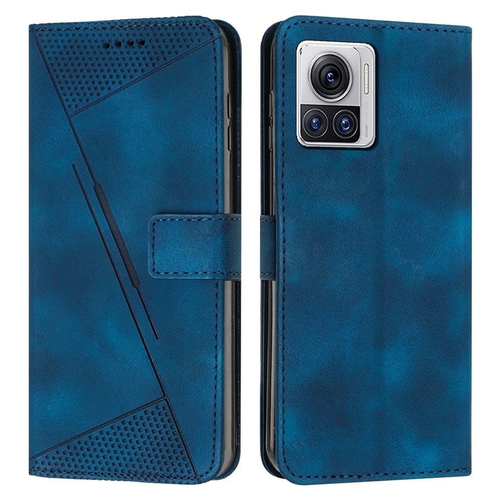Motorola Moto X30 Pro Dream Triangle Leather Wallet Phone Case with Lanyard, Card Slot, Cash Compartment, Foldable Kickstand, Shockproof PU TPU Protective Cover