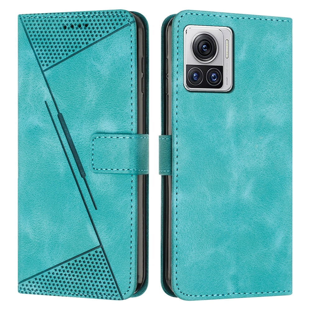Motorola Moto X30 Pro Dream Triangle Leather Wallet Phone Case with Lanyard, Card Slot, Cash Compartment, Foldable Kickstand, Shockproof PU TPU Protective Cover