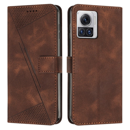 Motorola Moto X30 Pro Dream Triangle Leather Wallet Phone Case with Lanyard, Card Slot, Cash Compartment, Foldable Kickstand, Shockproof PU TPU Protective Cover
