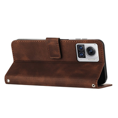 Motorola Moto X30 Pro Dream Triangle Leather Wallet Phone Case with Lanyard, Card Slot, Cash Compartment, Foldable Kickstand, Shockproof PU TPU Protective Cover