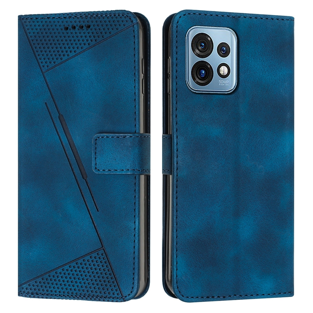 Motorola Moto X40 Pro Dream Triangle Leather Wallet Phone Case with Lanyard, Card Slot, Cash Compartment, Foldable Kickstand, Shockproof PU TPU Protective Cover
