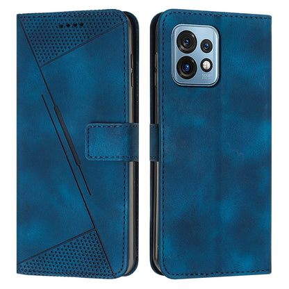 Motorola Moto X40 Pro Dream Triangle Leather Wallet Phone Case with Lanyard, Card Slot, Cash Compartment, Foldable Kickstand, Shockproof PU TPU Protective Cover