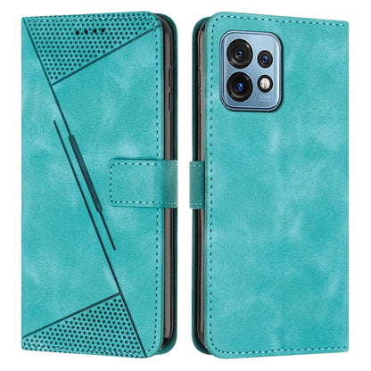 Motorola Moto X40 Dream Triangle Leather Wallet Phone Case with Lanyard, Card Slot, Cash Compartment, Foldable Kickstand, Shockproof PU TPU Protective Cover