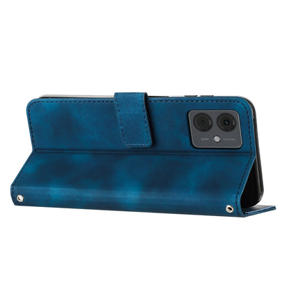 Motorola Moto G14 Dream Triangle Leather Wallet Phone Case with Lanyard, Card Slot, Cash Compartment, Foldable Kickstand, Shockproof PU TPU Protective Cover