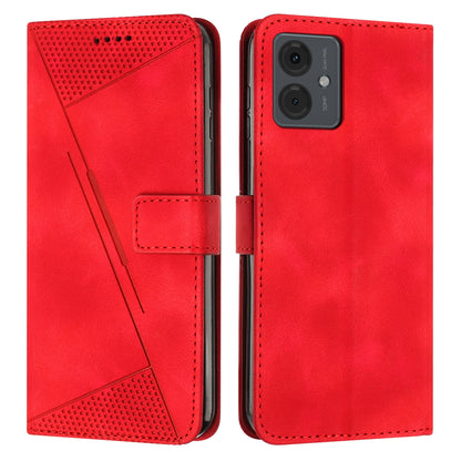 Motorola Moto G14 Dream Triangle Leather Wallet Phone Case with Lanyard, Card Slot, Cash Compartment, Foldable Kickstand, Shockproof PU TPU Protective Cover