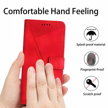 Motorola Moto G14 Dream Triangle Leather Wallet Phone Case with Lanyard, Card Slot, Cash Compartment, Foldable Kickstand, Shockproof PU TPU Protective Cover